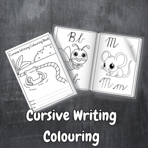 Cursive Writing Colouring Book