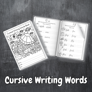 Cursive Writing Alphabet Words