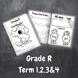 Grade R Workbooks Terms 1–4 + FREE Book | 500+ Pages